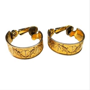 Vintage clip on hoop earrings